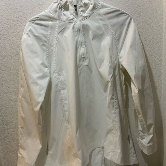 Athleta Advantage Poplin Wind Breaker Oversized White  XS - Picture 6 of 10
